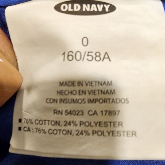 Old navy royal blue polka Dot short size 0 - Picture 6 of 7